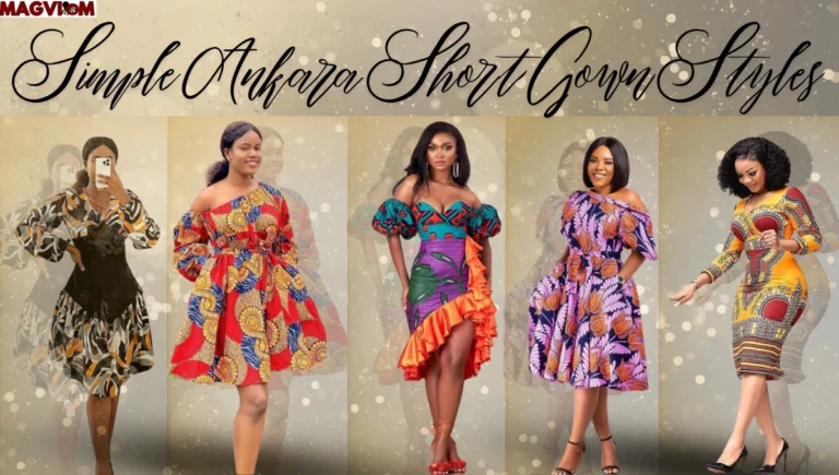 simple ankara short gown styles