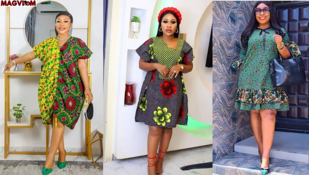 Classic simple Ankara Short Gown Styles